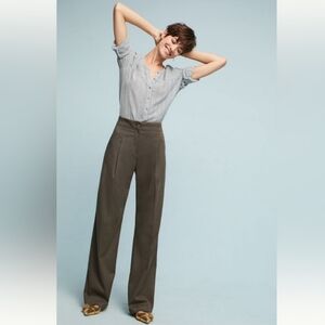 Anthropologie The Essential Wide-Leg Trousers Pants Size 2